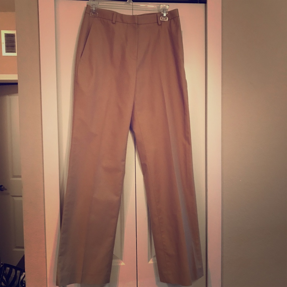 High waisted camel pants